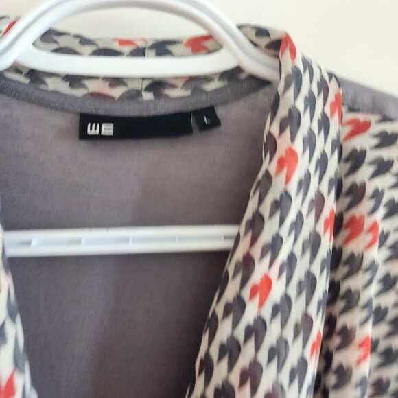 WE Sleeveless Cowl Neck Top with Bird Print (L) - Picture 3 of 7